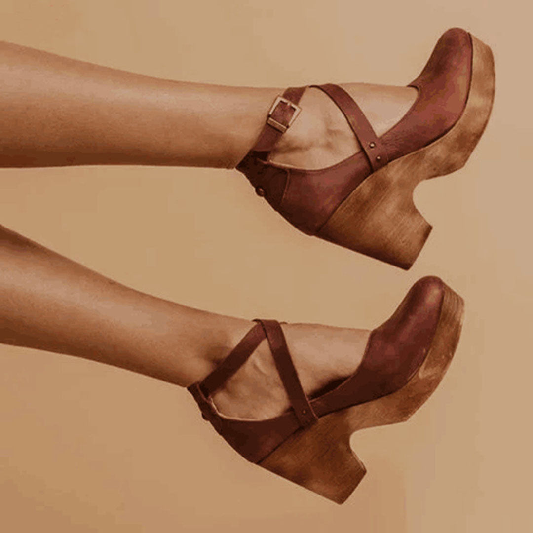 Clara | Women's Closed Toe Wedge Ankle Strap  1