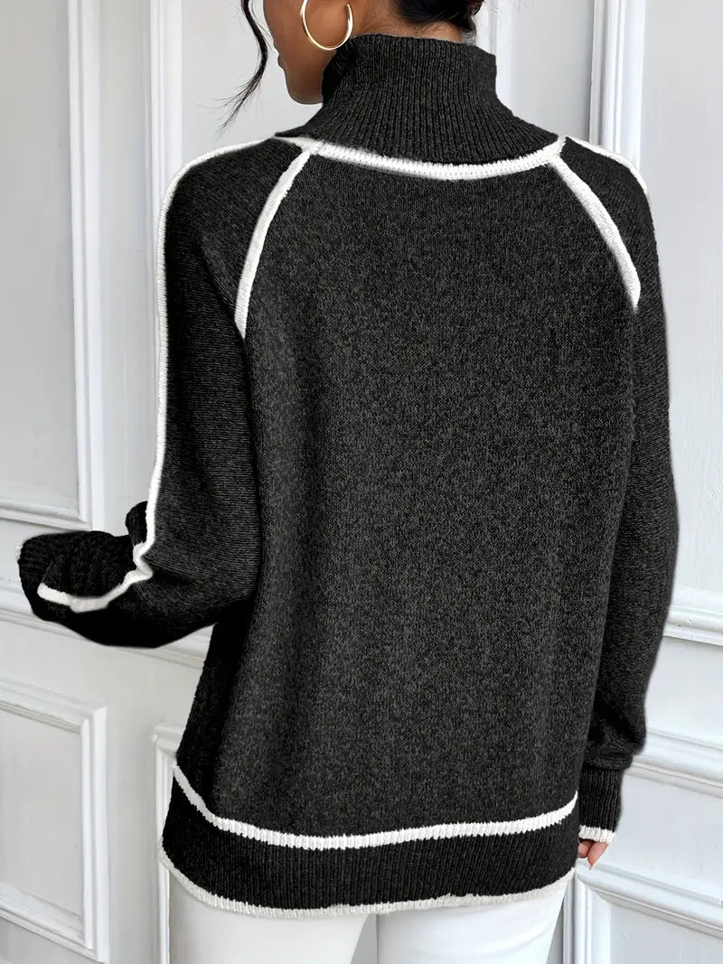 Crispa | Contrasting Turtleneck Sweater 7