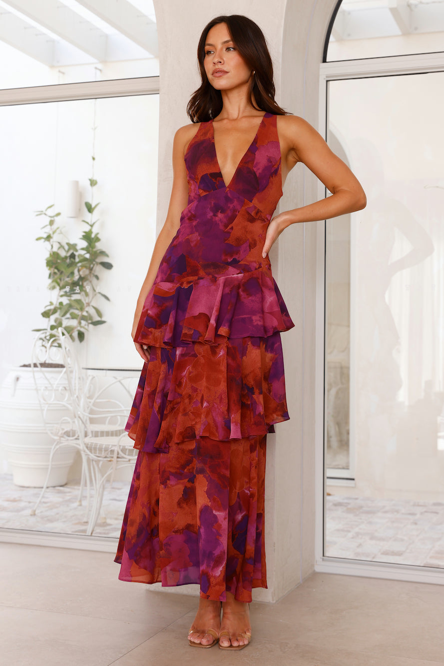 Elara | Turquoise Maxi Dress with Ruffle Skirt 6