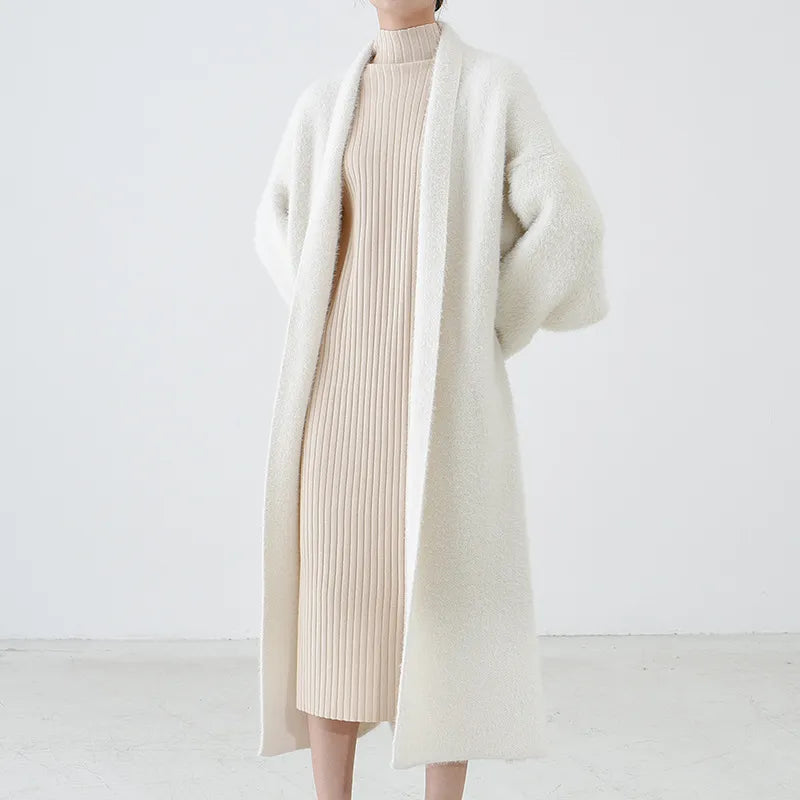 Elda | Long White Cardigan Sweater for Women 1