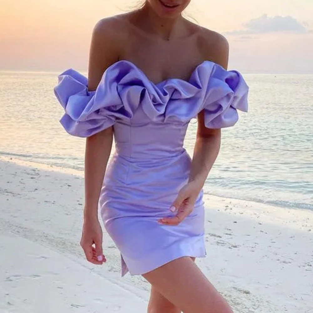 Elda | Ruffle Mini Wedding Guest Dress 2