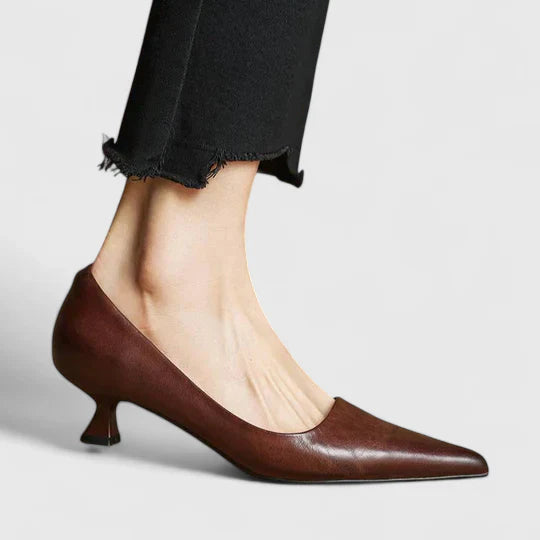 Elysia | Classic Pointed Toe Low Heel Pumps 1