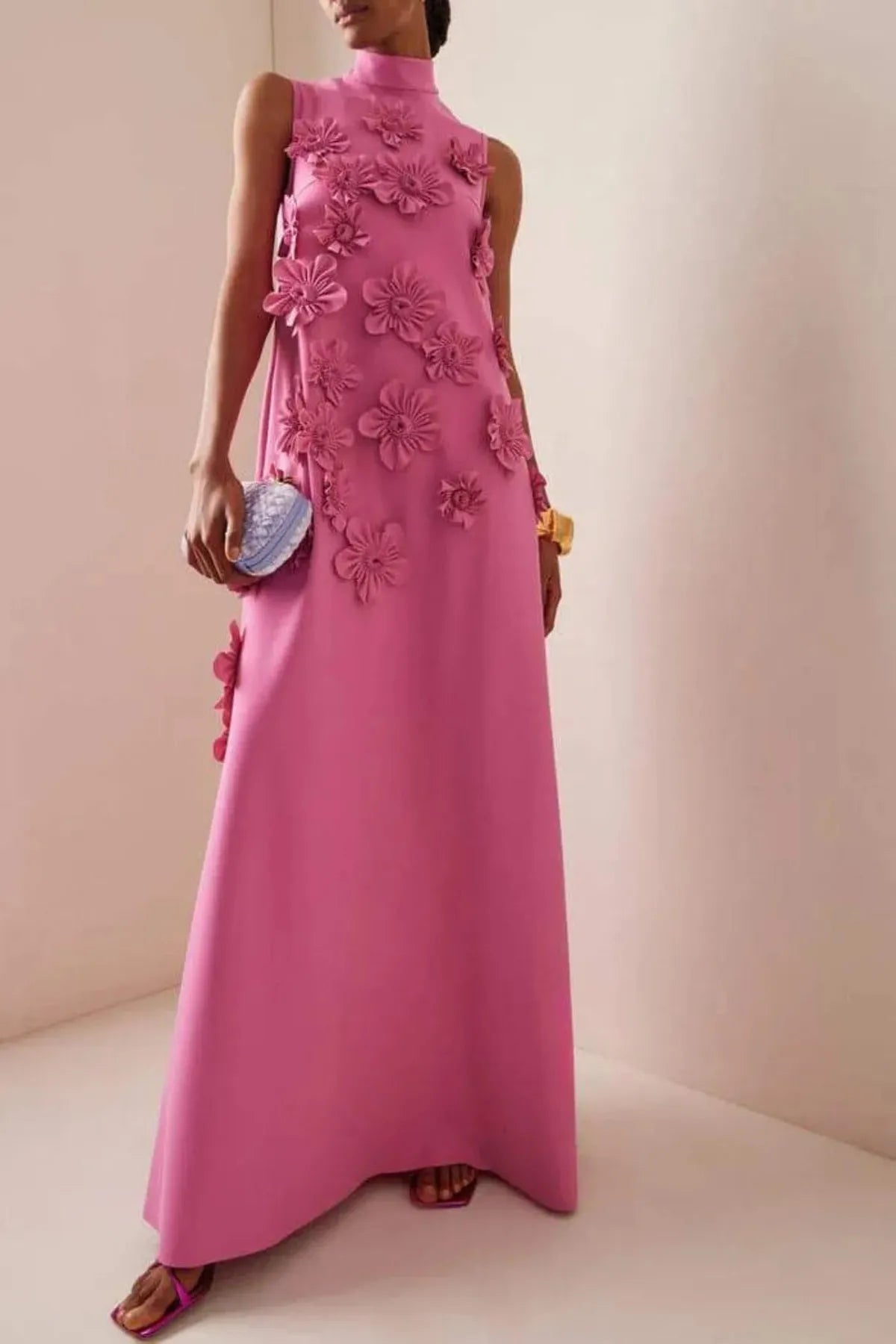 Floral Appliqué Maxi Dress For Women | Liora 0