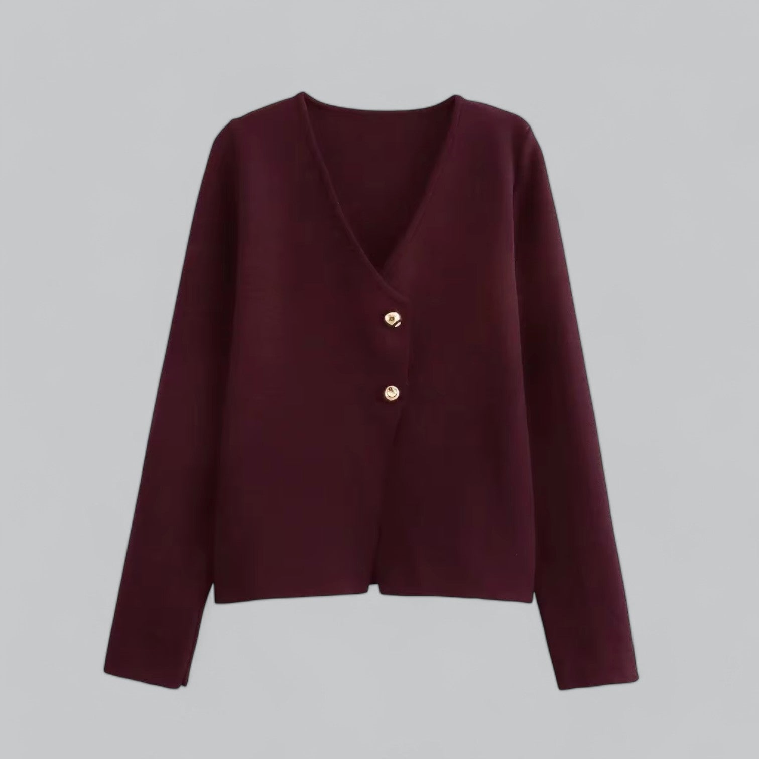 Grove | Minimal Button White Cardigan Sweater 2