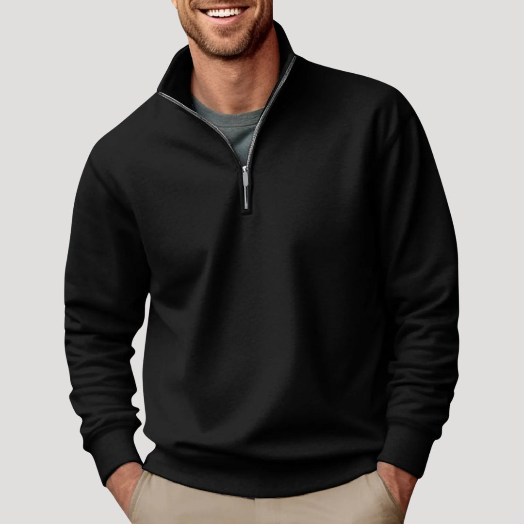 Henry | Men’s Casual Quarter Zip Collar Sweatshirt 4
