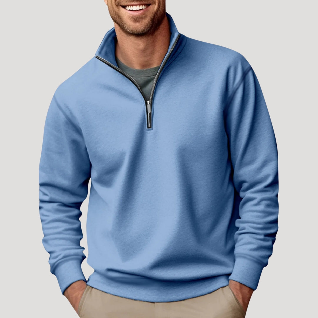 Henry | Men’s Casual Quarter Zip Collar Sweatshirt 7