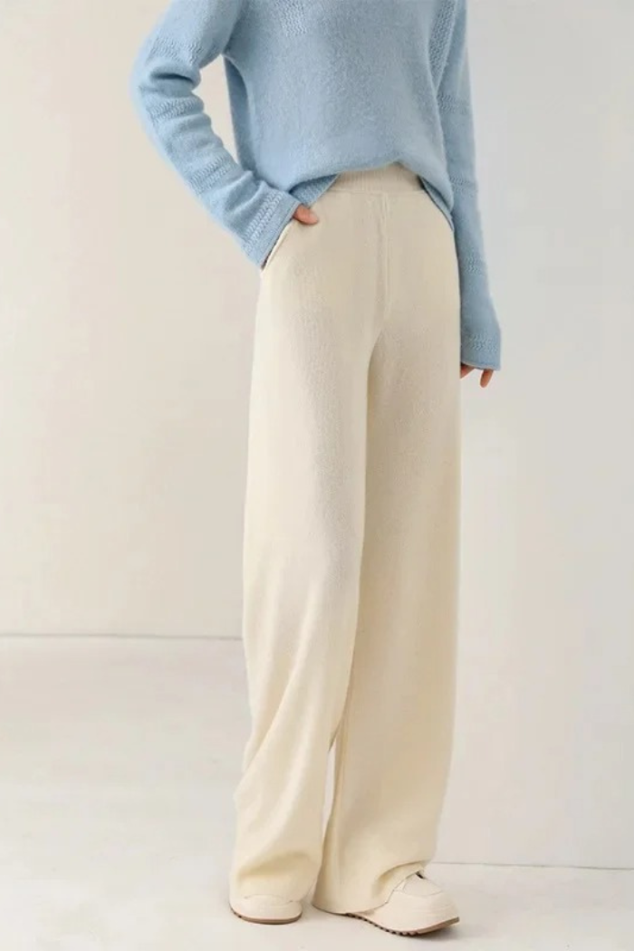 High-Waisted Wide-Leg Pants for Women | Penelope Off-White