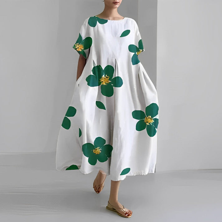 Juniper | Women's Floral Print Oversized Midi Summer Dress