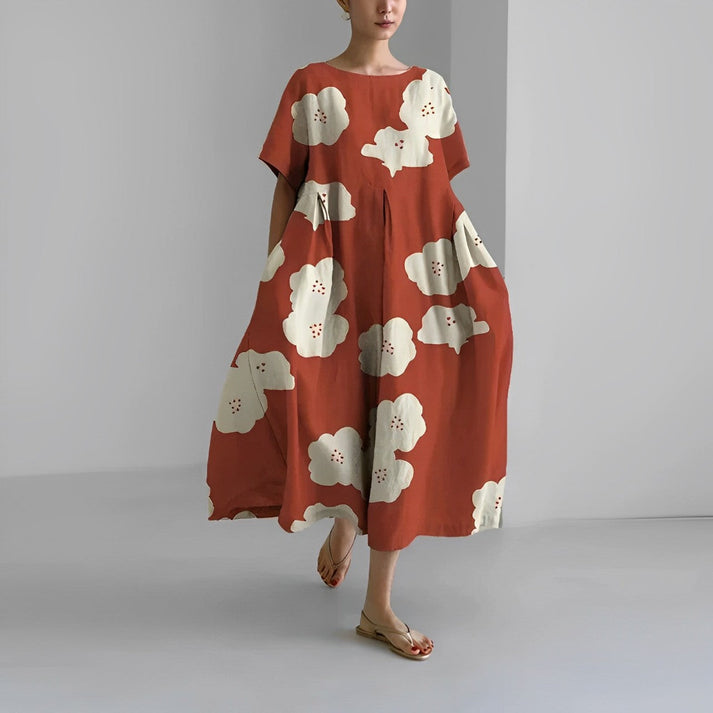 Juniper | Women's Floral Print Oversized Midi Summer Dress
