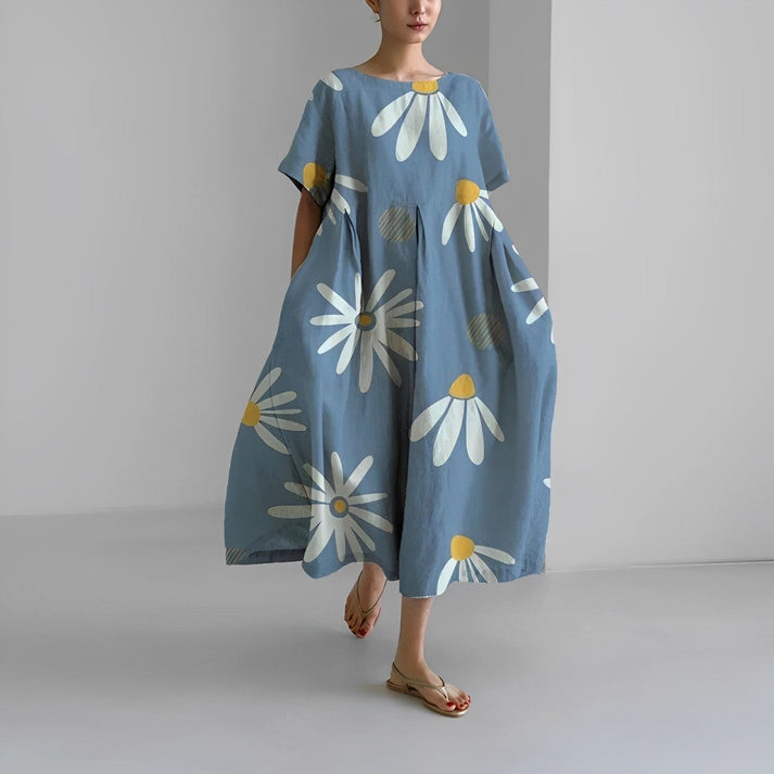 Juniper | Women's Floral Print Oversized Midi Summer Dress
