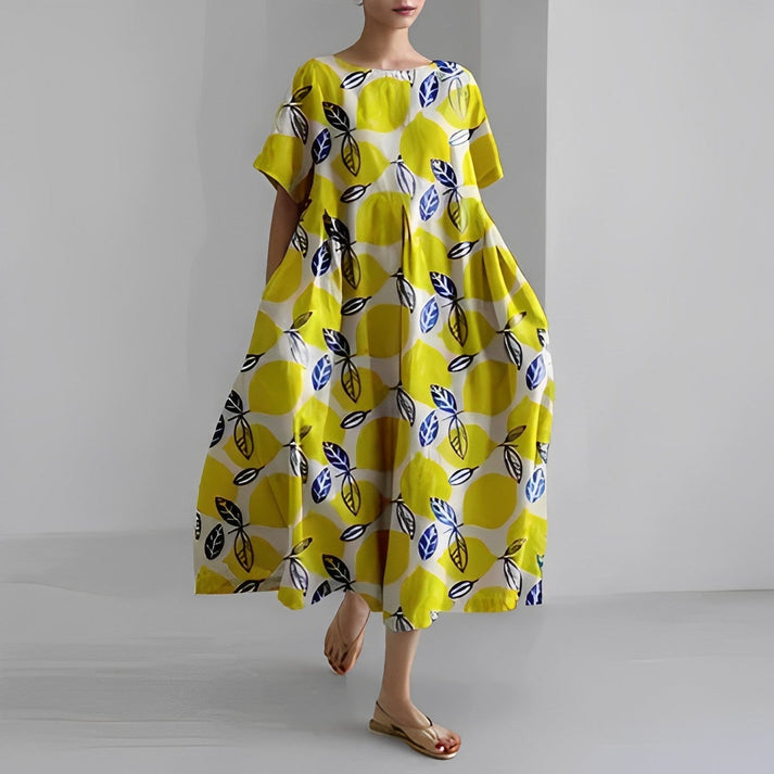 Juniper | Women's Floral Print Oversized Midi Summer Dress