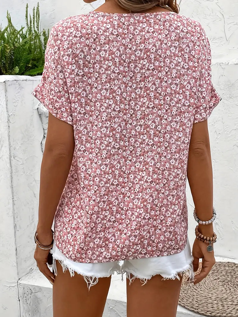 Kara | Summer Short Sleeve Button Blouse for Women 1