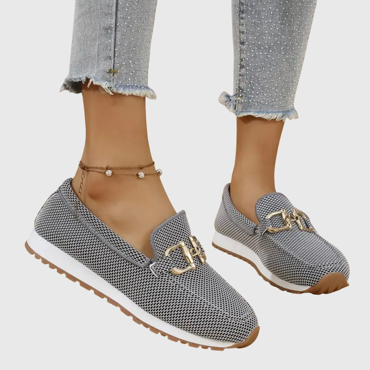 Laura | Women's Knit Horsebit Platform Slip-On Loafers 2