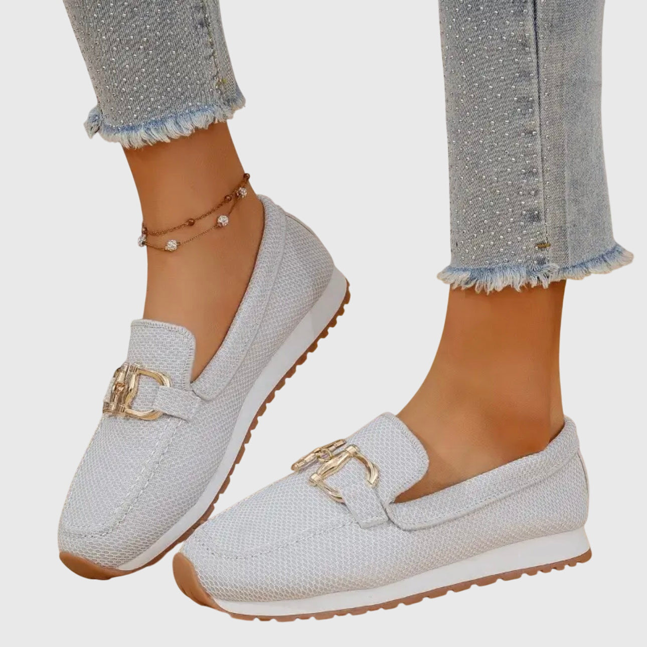 Laura | Women's Knit Horsebit Platform Slip-On Loafers 3