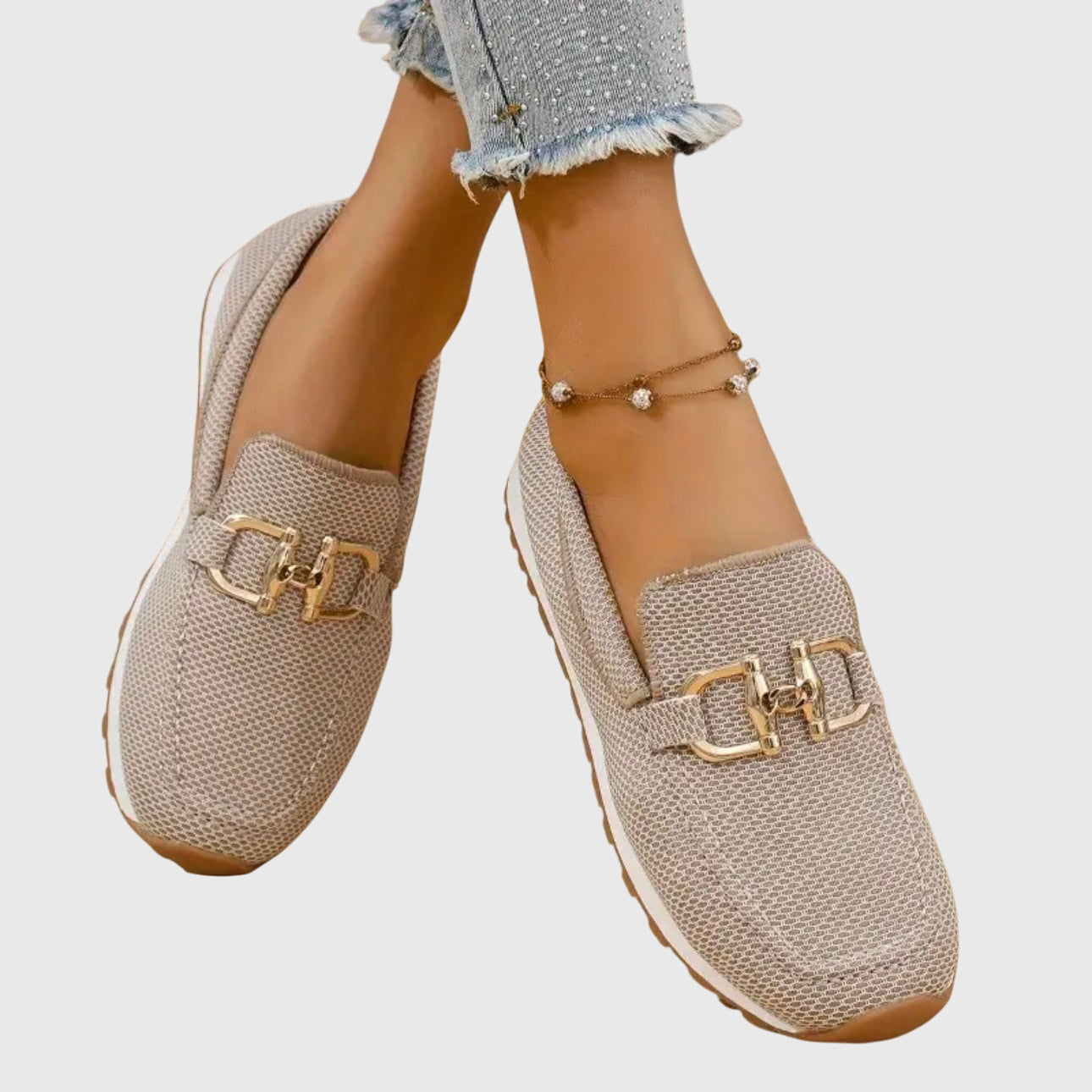 Laura | Women's Knit Horsebit Platform Slip-On Loafers 4