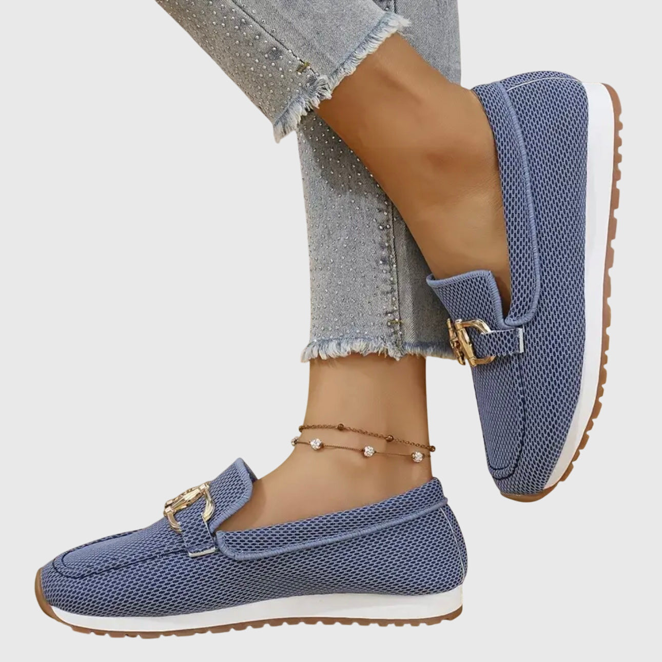 Laura | Women's Knit Horsebit Platform Slip-On Loafers 6