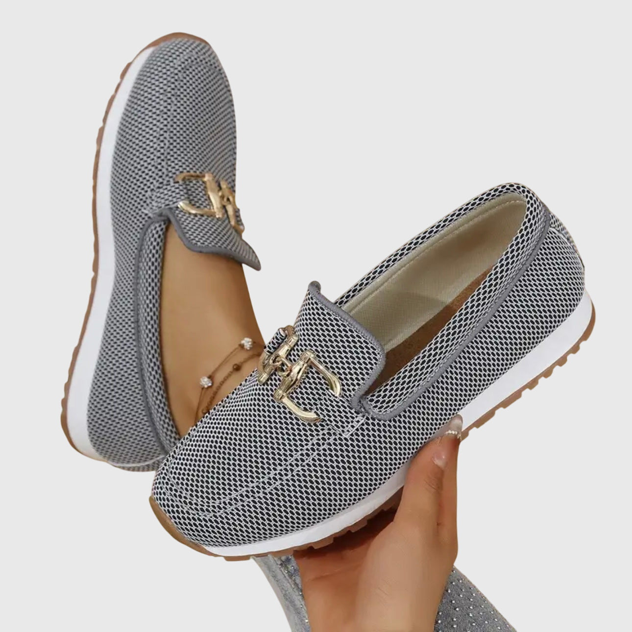 Laura | Women's Knit Horsebit Platform Slip-On Loafers 7