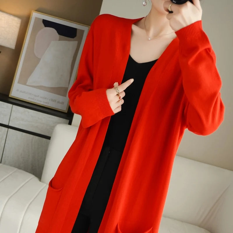 Long Cardigan Soft Touch for Women | Lily Red