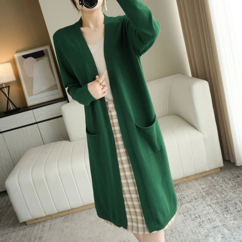 Long Cardigan Soft Touch for Women | Lily Green