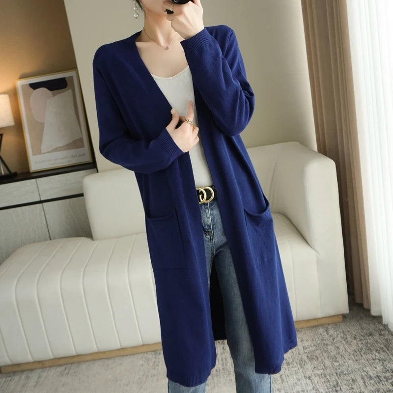 Long Cardigan Soft Touch for Women | Lily Blue