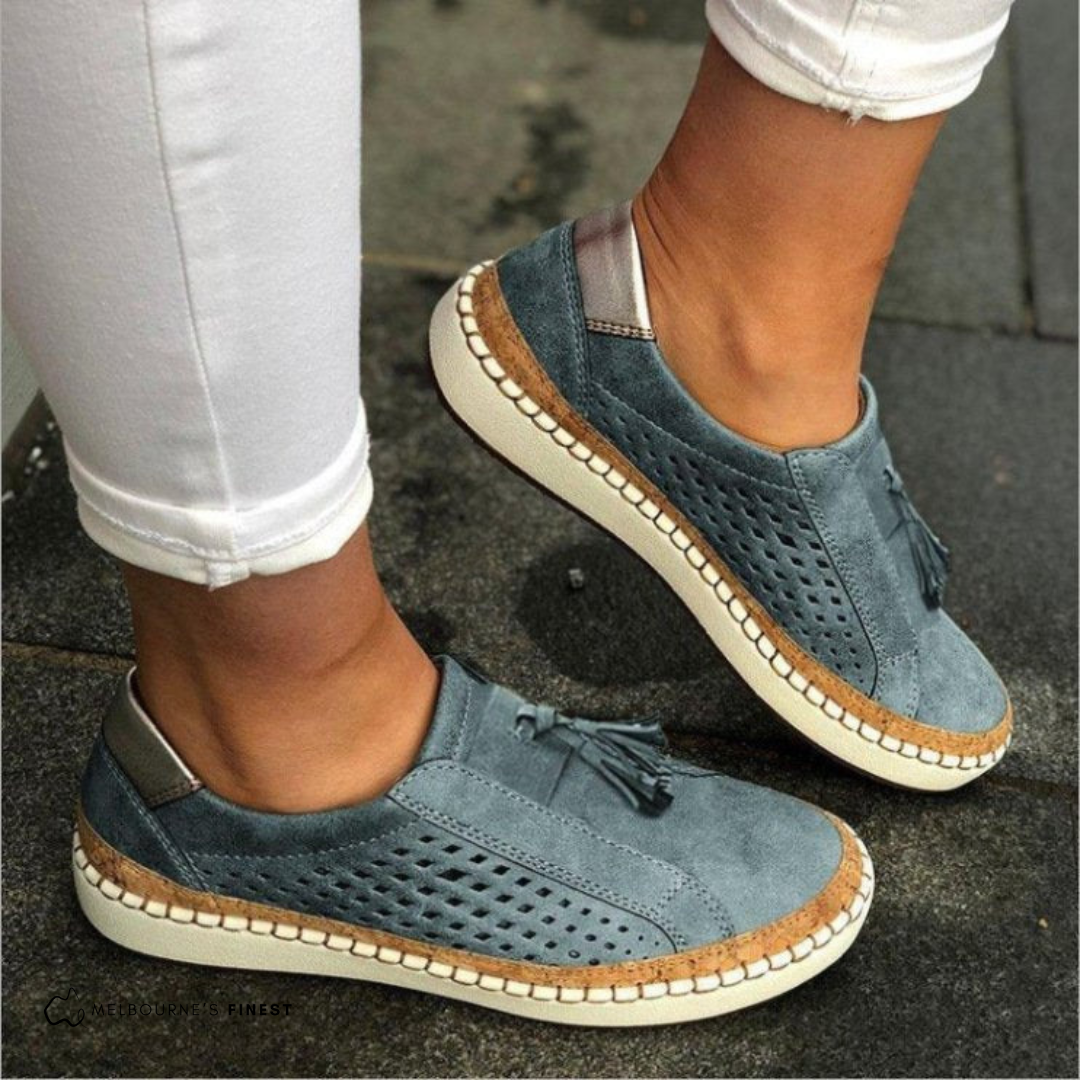 Loverna | Women's Tassel Slip On Platform Walking Shoes