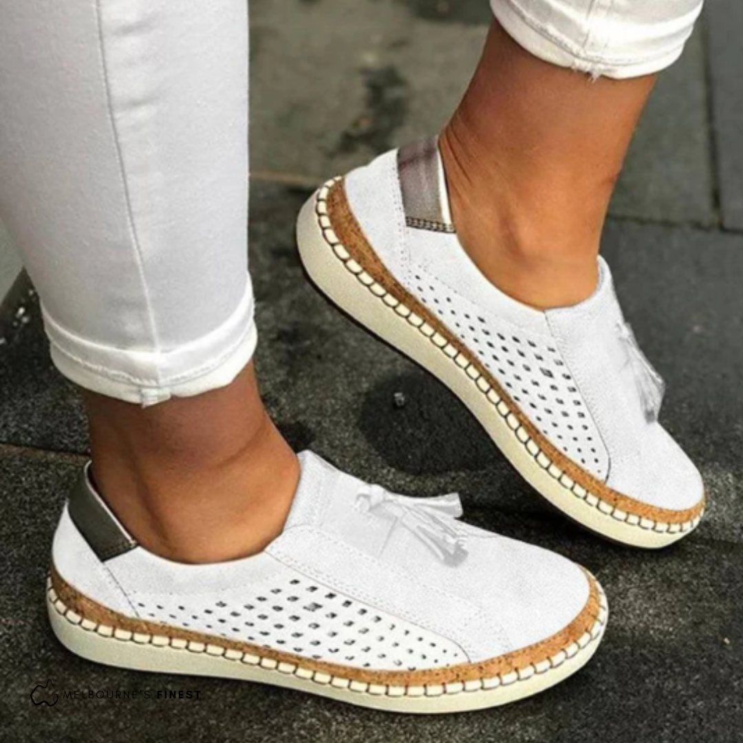 Loverna | Women's Tassel Slip On Platform Walking Shoes