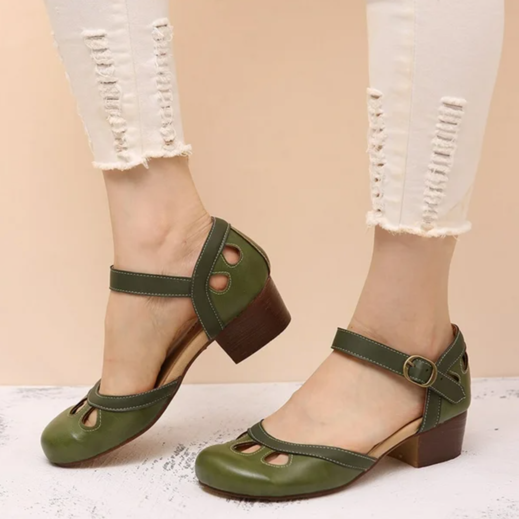Marisela | Women's Orthopedic Mary Jane Low Heel Sandals