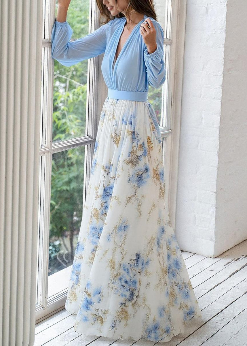 Mira | Long Sleeve Maxi Floral Print Dress 1