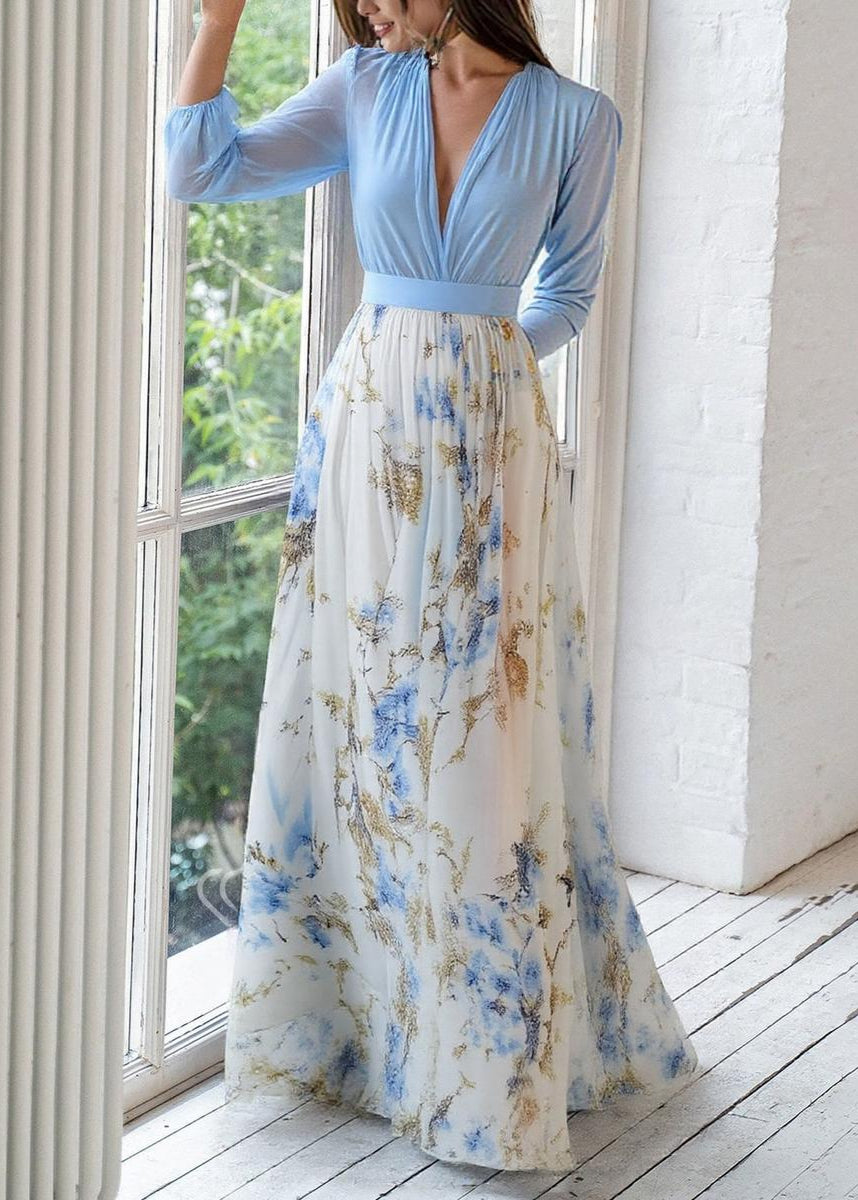 Mira | Long Sleeve Maxi Floral Print Dress 2