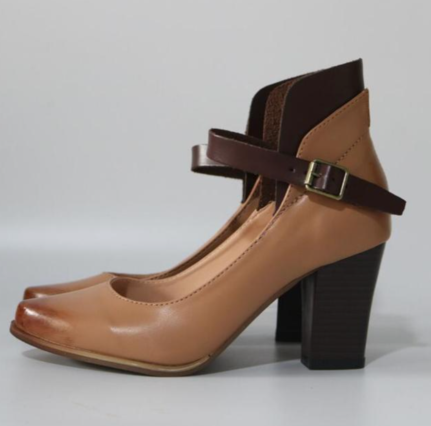Myra | Women's Orthopedic Mary Jane Ankle Strap Block Heel Sandals