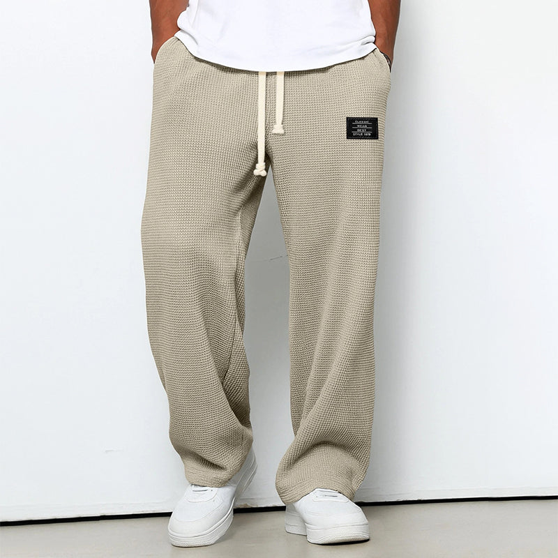 Parker | Men's Relaxed Fit Waffle Knit Jogger Pants Drawstring