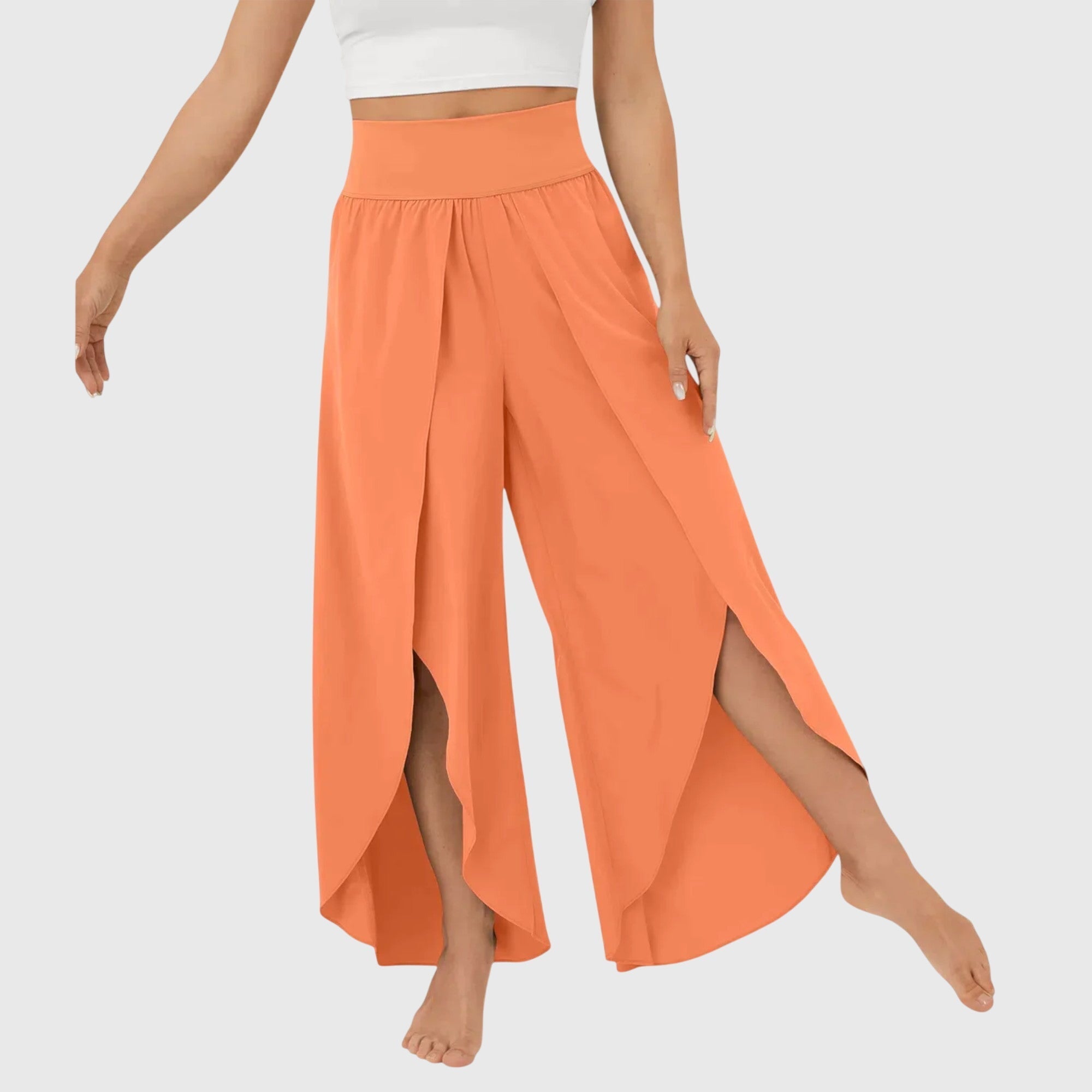 Pat | Women's Wide Leg Pants High Waist Split Hem  6