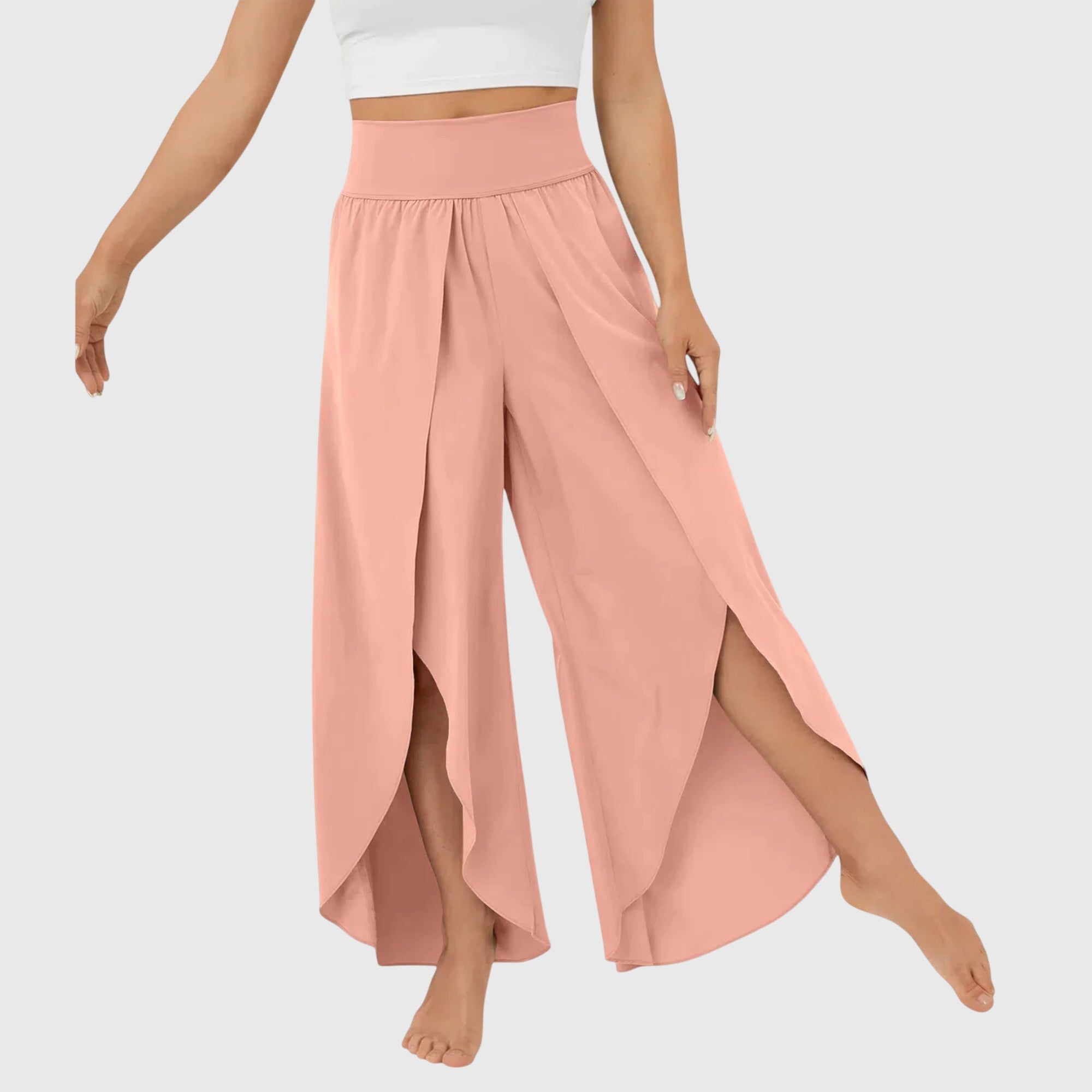 Pat | Women's Wide Leg Pants High Waist Split Hem  9
