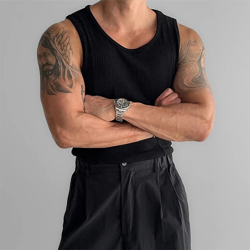 Ribbo | Slim-Fit Ribbed White Tank Top 5