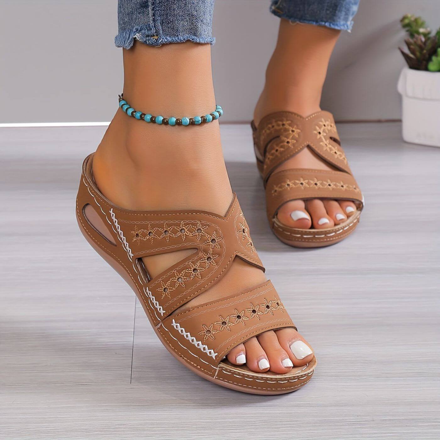 Sabina | Women's Slip-On Wedge Sandals  6