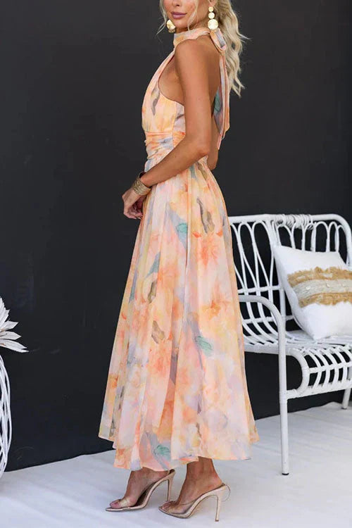 Sablea | Watercolour Maxi Dress for Women 4