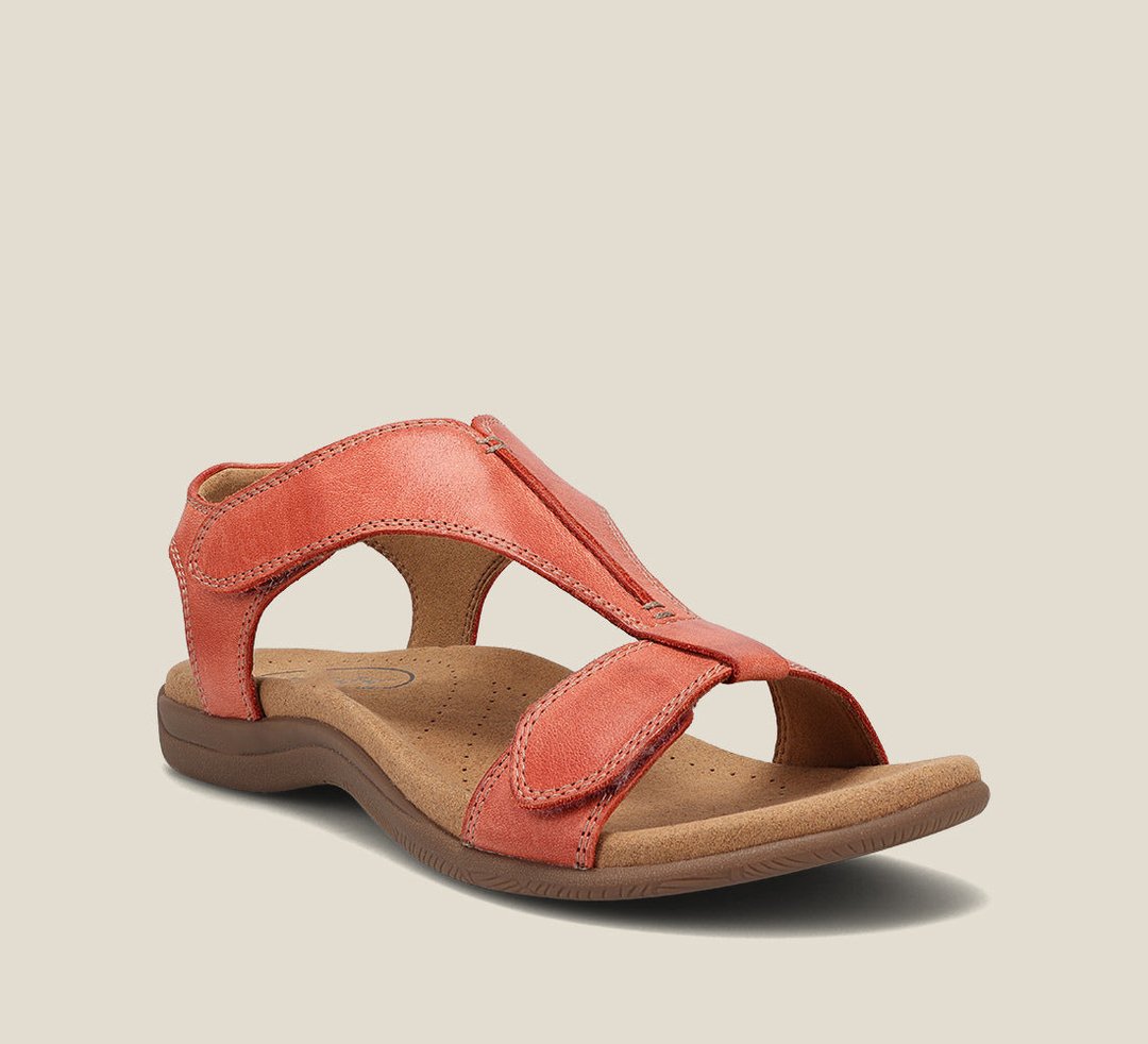 Samantha | Women's Flat T-Strap Sandals Adjustable Ankle Strap