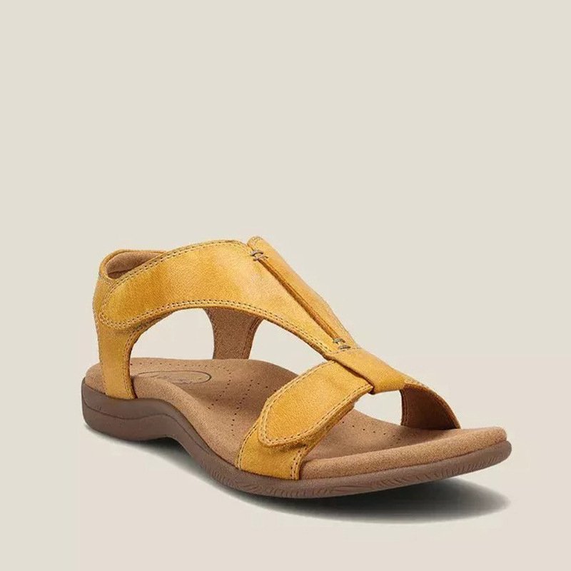 Samantha | Women's Flat T-Strap Sandals Adjustable Ankle Strap 1