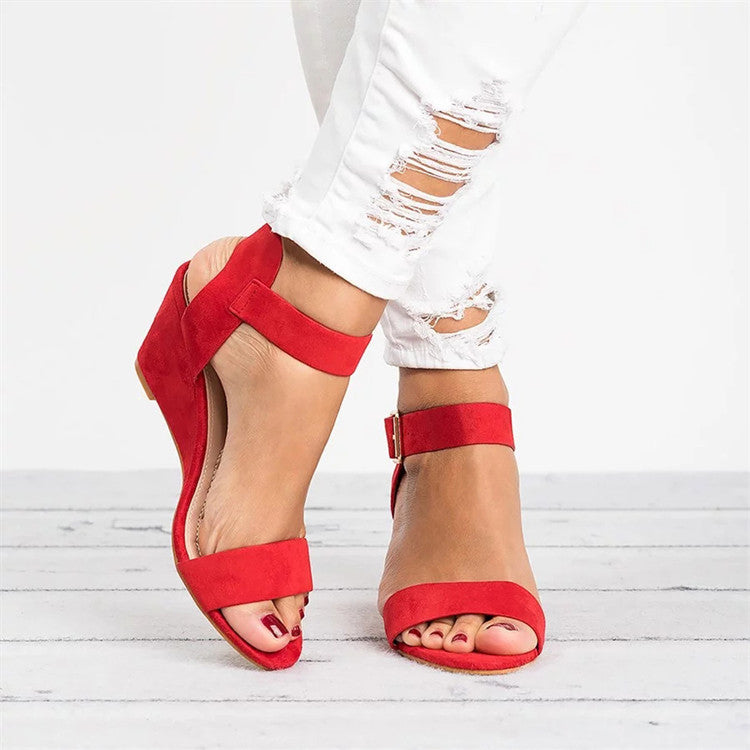 Sandy | Spring Ankle Strap Wedge Sandals for Women 0