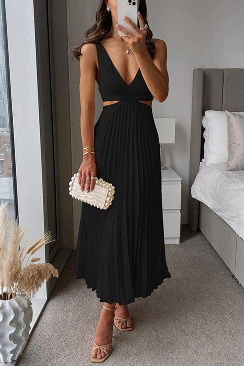 Sannea | Pleated Midi Wedding Guest Dress 3