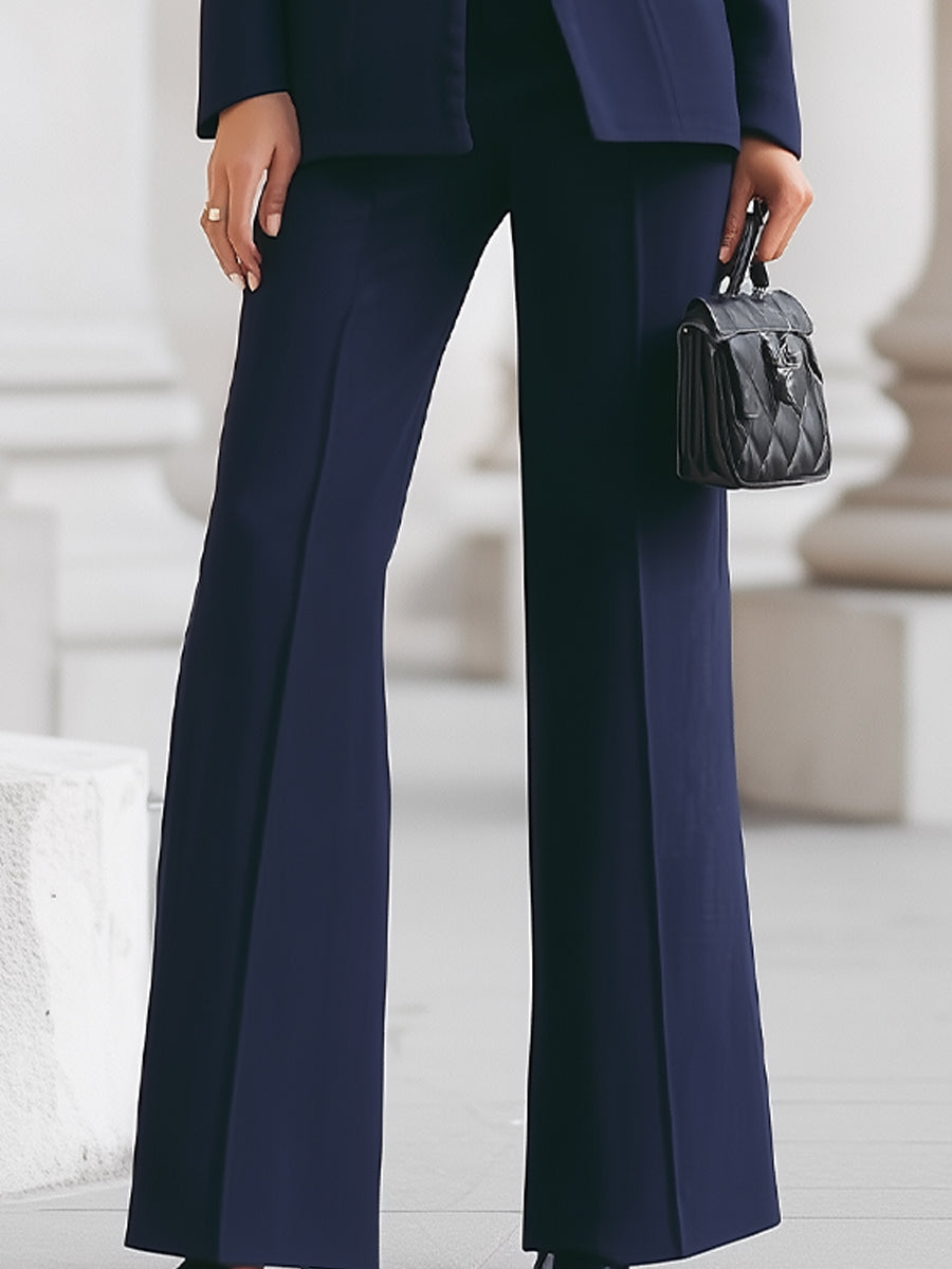 Selena | Women's Suit Set Stand Collar Blazer Flare Trousers 6