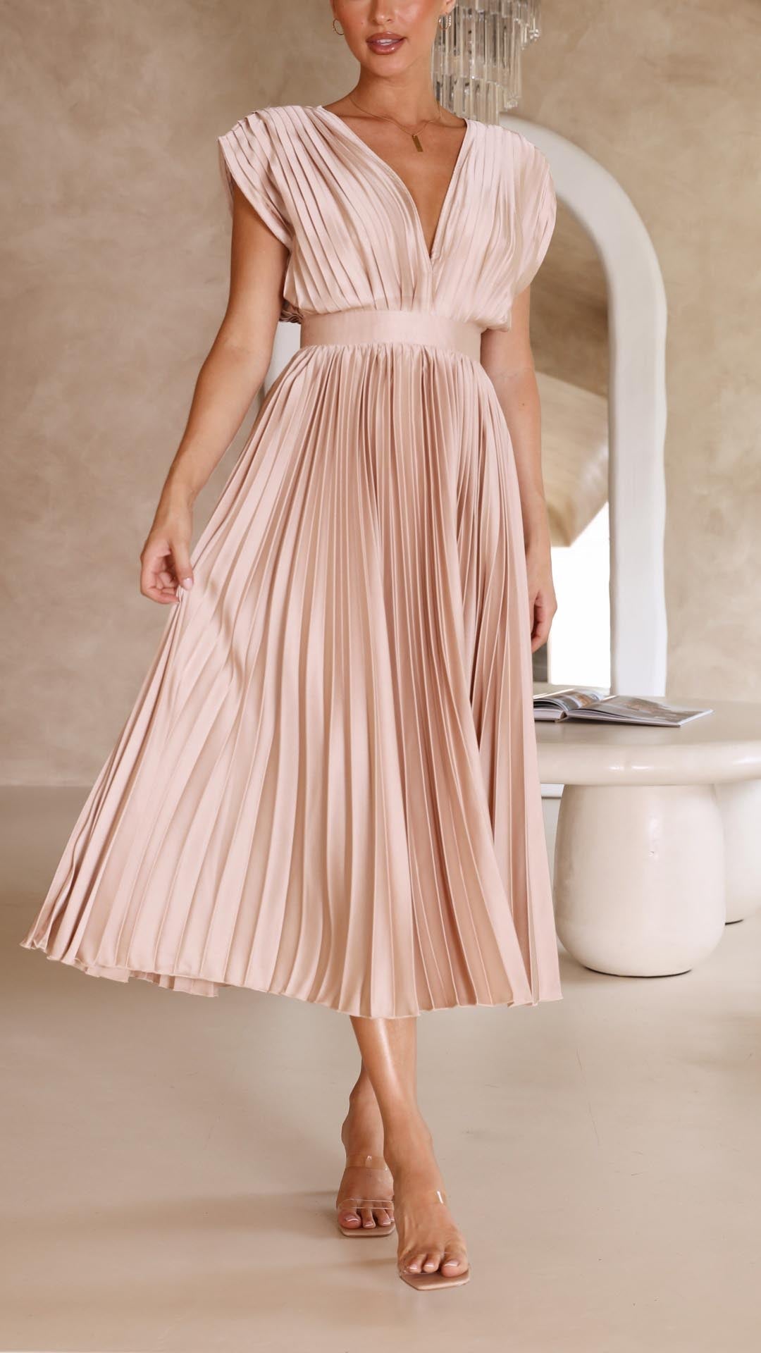 Sella | Pleated White Maxi Dress 7