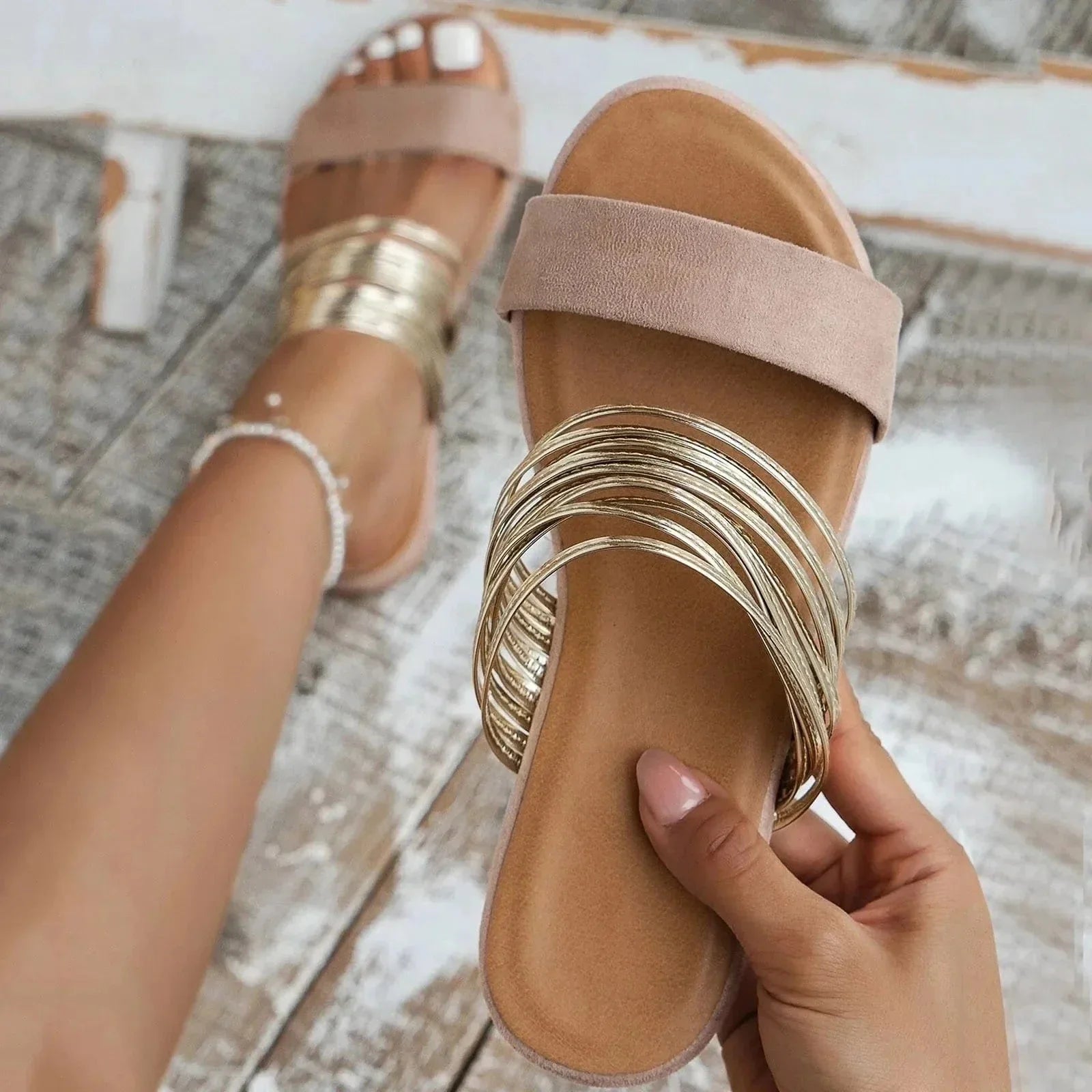 Sloane | Women's Multi Strap Open Toe Sandals 3