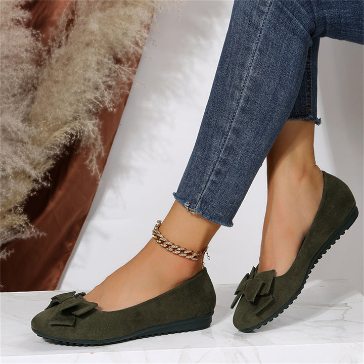 Solea | Women's Bow Slip On Ballet Flats  4