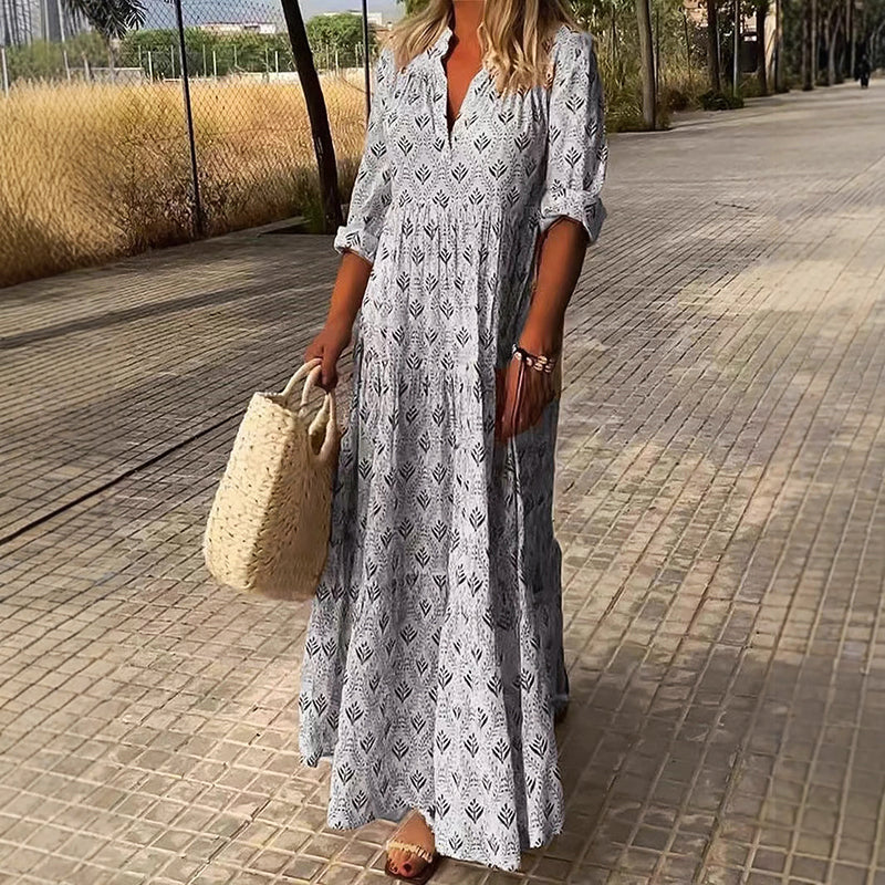 Soleil | Maxi Summer Dress with All-Over Print 0