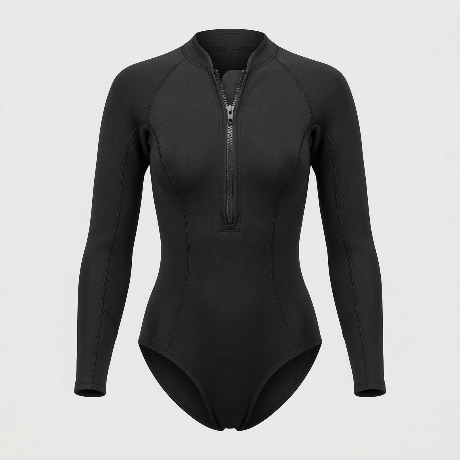 Sophia | Women's Long Sleeve Surf Suit Zip Front Tropical Print 7