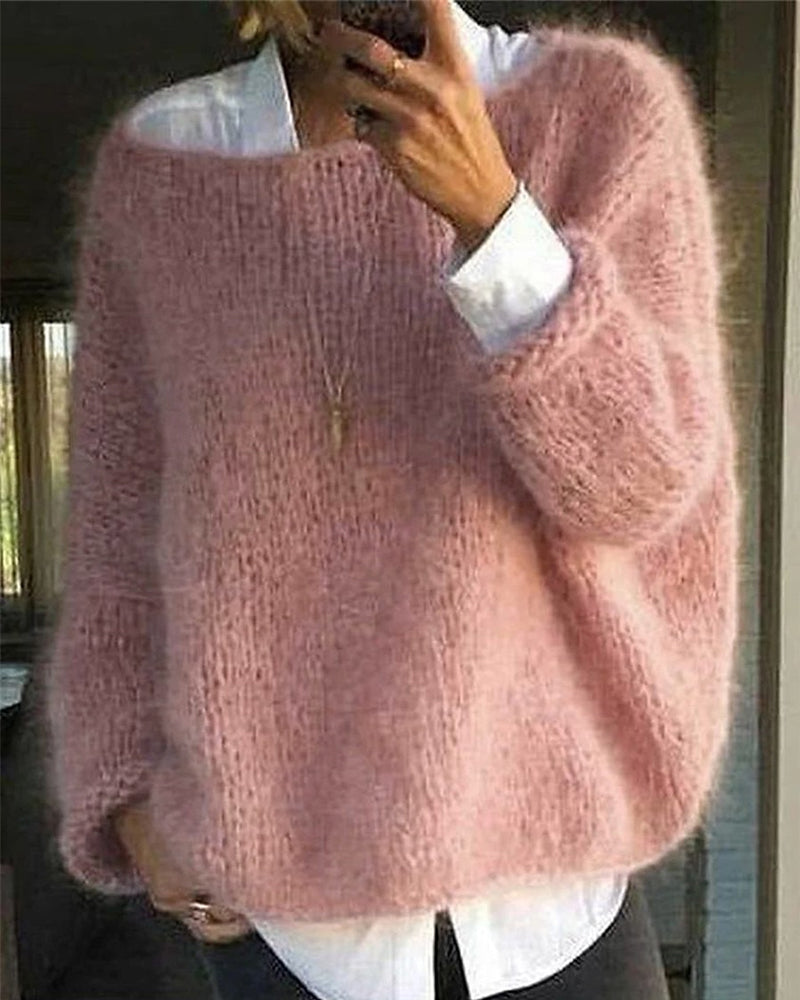 Sorela | Women's Fuzzy Knit Pullover Sweater