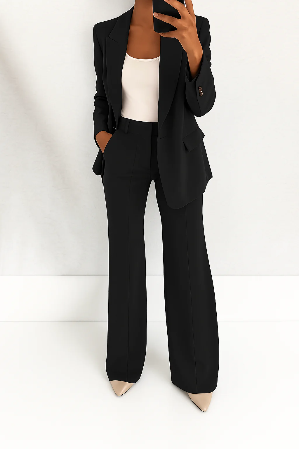 Stella | Women's Single Button Blazer Straight Leg Suit Set 5
