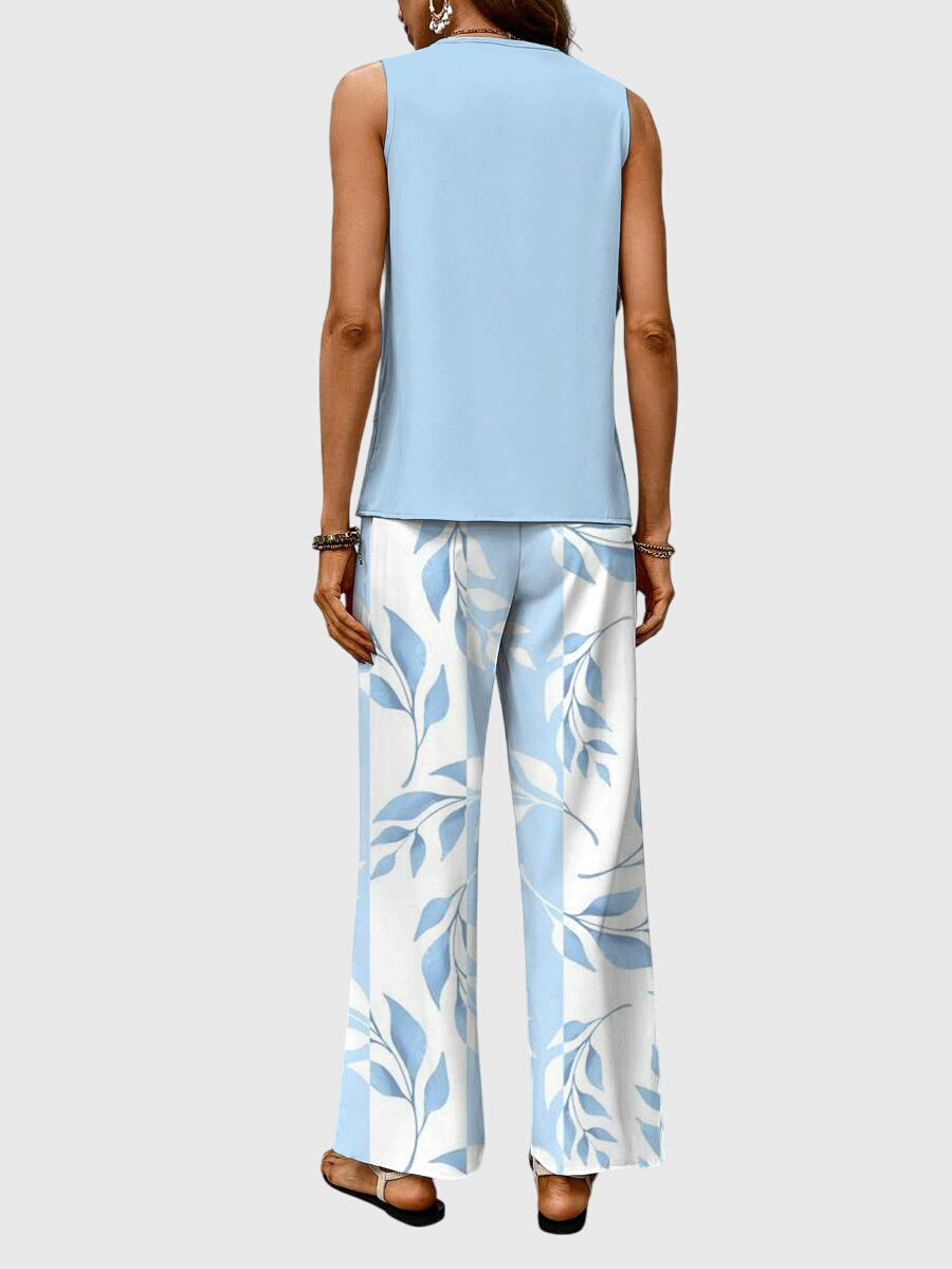 Tina | Women's Layered Top Wide Leg Set 3