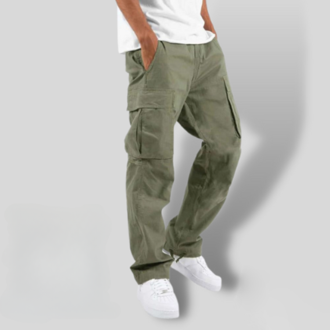 Vespera | Relaxed Black Cargo Trousers 0